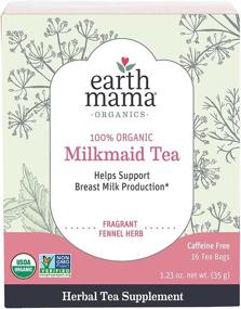 img 4 attached to 🍼 Органический чай Earth Mama Milkmaid для стимулирования производства грудного молока и лактации, травяное пищевое добавление для грудного вскармливания, трава фенхеля, 16 штук