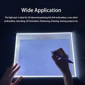 img 1 attached to ✨ A4 Light Pad for Diamond Painting - Sponake LED Tracing Light Board with Adjustable Brightness for Full Drill & Partial Drill 5D Diamond Art - Craft, Sketching, Animation, Weeding Vinyl