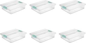 img 4 attached to 📦 Sterilite 19638606 Large Clip Box, 6-Pack - Clear with Blue Aquarium Latches: Organizational Bliss!