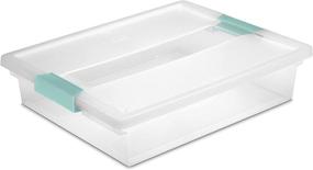 img 3 attached to 📦 Sterilite 19638606 Large Clip Box, 6-Pack - Clear with Blue Aquarium Latches: Organizational Bliss!