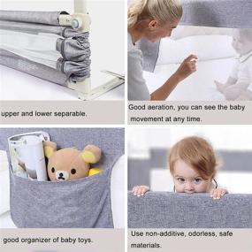 img 1 attached to Toddlers Upgraded Guardrail Children Mattress Safety