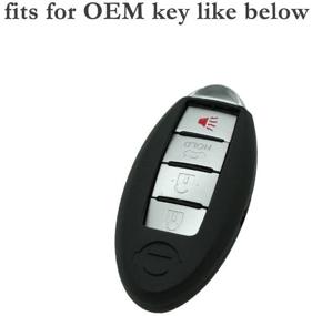 img 1 attached to 🔑 Enhanced Visibility with SEGADEN Night Glow Silicone Cover for NISSAN 4 Button Smart Remote Key Fob CV2500