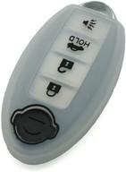 🔑 enhanced visibility with segaden night glow silicone cover for nissan 4 button smart remote key fob cv2500 logo