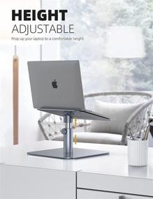 img 3 attached to Lamicall Adjustable Laptop Stand: Multi-Angle Ventilated Notebook 🖥️ Holder for MacBook Air, Dell XPS & More - Gray