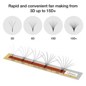 img 2 attached to LASHVIEW Volume Eyelash Extensions: Self Fanning Silk Auto-Fan Lashes for Professional Salon Use (C-0.07, 8-15mm)