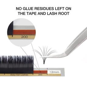 img 1 attached to Расширение объема LASHVIEW ресниц: автоматически раскладывающиеся шелковые ресницы для профессионального использования в салоне (С-0.07, 8-15 мм)