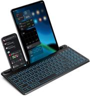 seenda multi-device bluetooth backlit keyboard: connect 4 devices, mac/android/ios/windows compatible logo