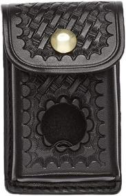 img 1 attached to Aker Leather Products Body Alarm Case 584 - Basketweave Black Body Alarm Case