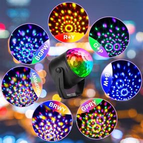 img 3 attached to 🎉 Enhance the Party Atmosphere with 2 Pack Disco Ball Party Lights: Sound Activated LED Strobe Light, 7 Color, Remote Control, USB Plug - Perfect for Car, Home, Parties, Birthdays, Weddings, Dance Clubs and More!