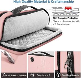 img 2 attached to FINPAC 13-inch Laptop Shoulder Bag: Stylish Pink Carrying Case for MacBook Pro/Air, iPad Pro, Chromebook, Surface Pro, Dell, HP, Acer