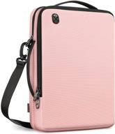 finpac 13-inch laptop shoulder bag: stylish pink carrying case for macbook pro/air, ipad pro, chromebook, surface pro, dell, hp, acer logo