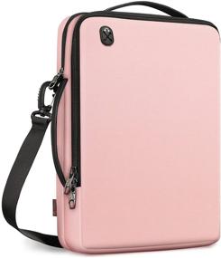 img 4 attached to FINPAC 13-inch Laptop Shoulder Bag: Stylish Pink Carrying Case for MacBook Pro/Air, iPad Pro, Chromebook, Surface Pro, Dell, HP, Acer