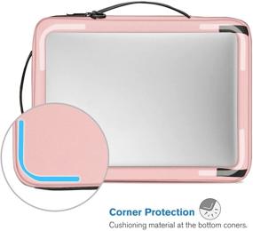 img 1 attached to FINPAC 13-inch Laptop Shoulder Bag: Stylish Pink Carrying Case for MacBook Pro/Air, iPad Pro, Chromebook, Surface Pro, Dell, HP, Acer