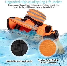 img 2 attached to 🐾 Reflective Dog Life Vest for Outdoor Summer: Coppthinktu Dog Life Jacket with Cute Angel Wing Design and Rescue Handle Ring - Adjustable Pet Safety Vest for Small to Medium Dogs