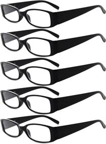 img 4 attached to Eyekepper 5 Pairs Women's Reading Glasses +1.50 Black Frame Eyeglasses for Reading