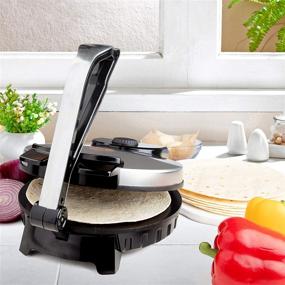 img 1 attached to 🌮 MasterChef Electric Tortilla Maker: Effortlessly Whip Up Homemade Flatbread, Pitas, and Tortillas with this Heavy Duty, Non-stick Cooker - No Hassle Compared to a Tortilla Press