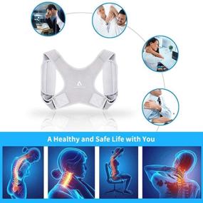 img 2 attached to 🏋️ Universal Back Brace for Posture Correction, Adjustable Posture Corrector Belt for Women and Men, Clavicle Support Straightener, Effective Upper Back Pain Relief