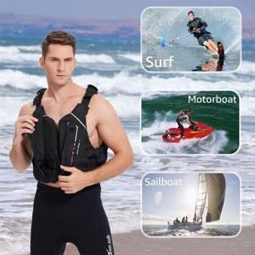 img 1 attached to Jacket Floation Swimsuit Swimwear Adjustable