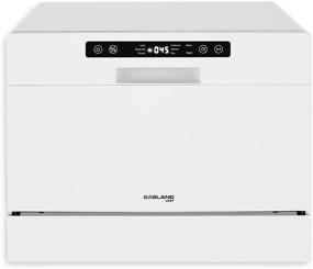 img 4 attached to Gasland Chef DW106W Compact Countertop Dishwasher with 6 Place Setting Rack & Silverware Basket, Stainless Steel Interior - Ideal for Apartments, Dorms, RVs, and Boats