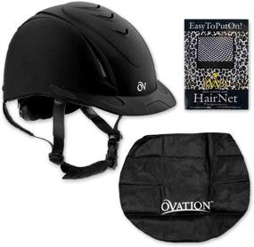 img 4 attached to 👒 Ovation Schooler Deluxe Riding Helmet with RWR No Knot Hairnet & Ovation Dust Bag - Unisex