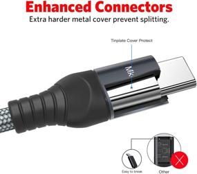 img 2 attached to Кабель Mkeke USB-A к USB-C - 3-пакет быстрой зарядки для Samsung Galaxy S20 Plus S10 S9 S8, Note 10 9 8, Z Flip, Switch.