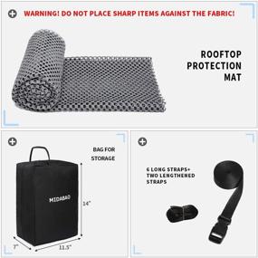 img 1 attached to 🚗 MIDABAO Waterproof Car Roof Top Carrier - Easy to Install, Thickened 20 Cubic Feet Car Cargo Roof Bag with Wide Straps