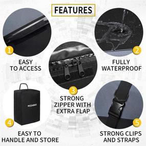 img 2 attached to 🚗 MIDABAO Waterproof Car Roof Top Carrier - Easy to Install, Thickened 20 Cubic Feet Car Cargo Roof Bag with Wide Straps