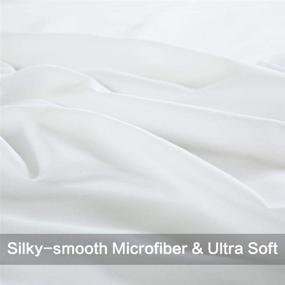 img 2 attached to EDILLY Flat Sheets (6 Pack) - Twin Size White, Super Soft Brushed Microfiber Bedding Sheets, Ideal for Home, Salons, and Hotel Use