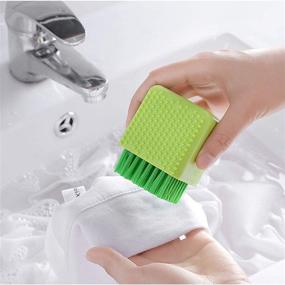 img 3 attached to 🧺 Efficient Dual-Use Silicone Laundry Brush Set for Clothes, Underwear, and Shoes