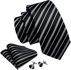 img 3 attached to 👔 Barry Wang Men's Accessories: Neckties, Handkerchiefs, and Cufflinks for Ties, Cummerbunds, and Pocket Squares