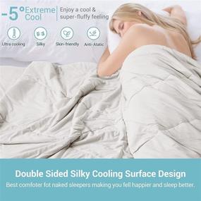 img 2 attached to 🌬️ Elegear Double-Sided Cooling Comforter with Arc-Chill Cold Tech Fabric, Hypo-Allergenic Summer Blanket - Gray 79'' x 86''