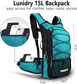 img 3 attached to 🎒 Lunidry Insulated Hydration Pack Backpack: 3L BPA-Free Water Bladder, Leak-Proof & Cool for 5 Hours. Ideal for Hiking, Running, Cycling, Hunting & Climbing