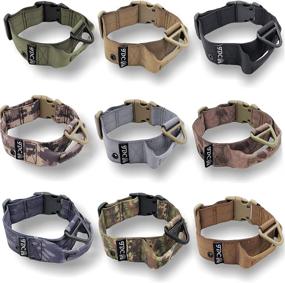 img 1 attached to 🐶 FDC Heavy-Duty Tactical Dog Collar with Handle - 1.5" Width Training Collar for Military Army, TAG Hole - Sizes M, L, XL, XXL