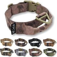 🐶 fdc heavy-duty tactical dog collar with handle - 1.5" width training collar for military army, tag hole - sizes m, l, xl, xxl логотип