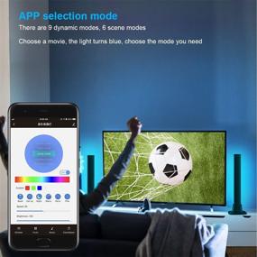 img 2 attached to 🌈 Enhance Your Environment with HEYPORK RGBIC Smart Light Bars: Scene Modes, Music Modes & Bluetooth Connectivity for TV, Movies, PC and Room Decoration