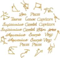 🌟 olycraft 96pcs zodiac sign resin fillers: enhance your resin crafting and jewelry making with 2-style constellation words and gold alloy epoxy resin supplies logo