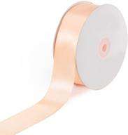 1.5-inch by 50 yard solid satin ribbon in light peach – creative ideas logo