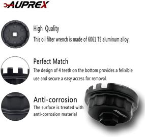 img 2 attached to AUPREX Oil Filter Cap Wrench Tool 64mm 14 Flute for Toyota, Lexus, Highlander, RAV4, 4 Runner, Scion: Efficient Solution for Cartridge Style Oil Filter System Housing