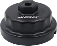 auprex oil filter cap wrench tool 64mm 14 flute for toyota, lexus, highlander, rav4, 4 runner, scion: efficient solution for cartridge style oil filter system housing logo