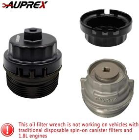 img 1 attached to AUPREX Oil Filter Cap Wrench Tool 64mm 14 Flute for Toyota, Lexus, Highlander, RAV4, 4 Runner, Scion: Efficient Solution for Cartridge Style Oil Filter System Housing