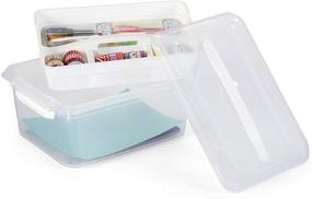 img 2 attached to 📦 Organize with Ease: Latchmate Storage Box with Tray by Recollections - White