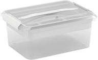 📦 organize with ease: latchmate storage box with tray by recollections - white logo