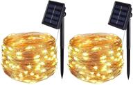 🌟 bolweo 2 pack solar powered string lights - 16.4ft 50led waterproof fairy lights for indoor/outdoor decoration - ideal for christmas, halloween, diwali & home garden - warm white logo