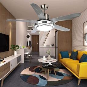 img 4 attached to 🌬️ Luxurefan 52 Inch Ceiling Fan with Light: Indoor/Home/Restaurant, Simple Decoration, Remote Control, 5 Premium Plastic Blades, Durable Frosted Shade, LED Fixture included