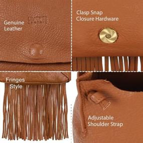 img 2 attached to 👜 Stylish Leather Fringe Crossbody Sling Bag for Women - Trendy Boho Handbag with Tassel - Ideal Travel Purse