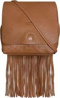 👜 стильная кожаная сумка через плечо с бахромой для женщин - модная бохо-сумка с кисточкой - идеальная сумка для путешествий логотип
