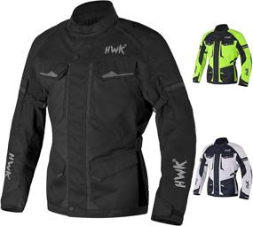 img 4 attached to 🏍️ Men's Adventure/Touring Motorcycle Jacket - Textile Waterproof Motorbike CE Armored Jackets for 4-Seasons (Black, Size S)
