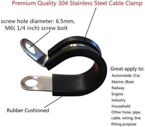 img 2 attached to 🔧 Solarson 20 Pack: Stainless Steel Cable Clamp for Tube and Wire Cord Installation