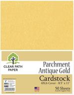 🌟 exquisite antique gold parchment cardstock sheets: timeless elegance for your crafts logo