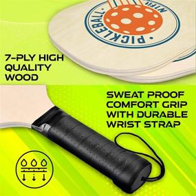 img 1 attached to 🏓 N1Fit Pickleball Paddles: Enhanced Basswood Ergonomic Design for Optimal Performance